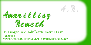 amarillisz nemeth business card